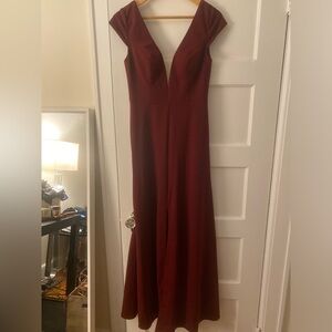 Azazie Trudy in Cabernet